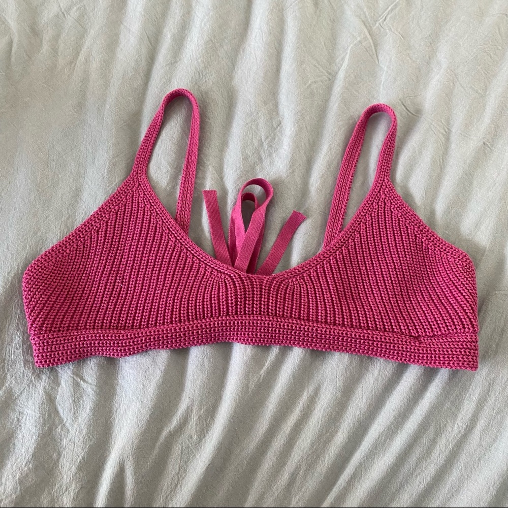 Pink Knit Bralette